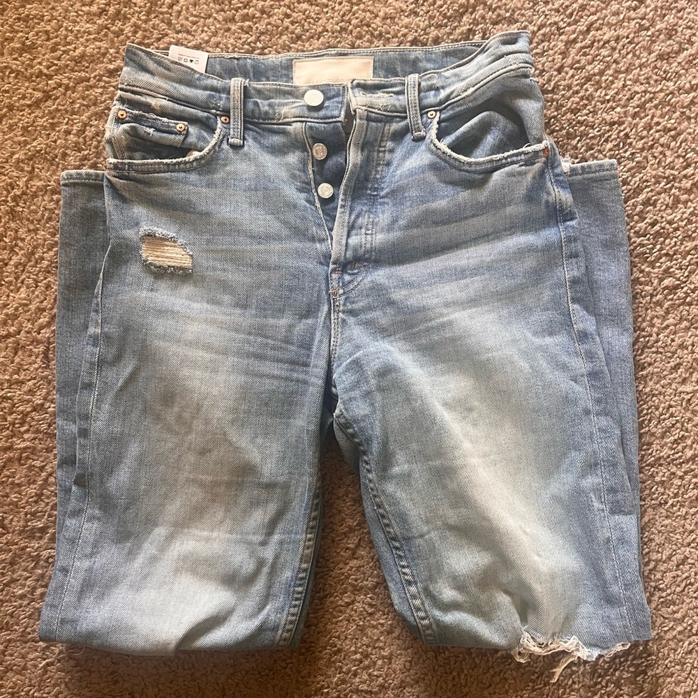 Light Blue Distressed Women's Jeans